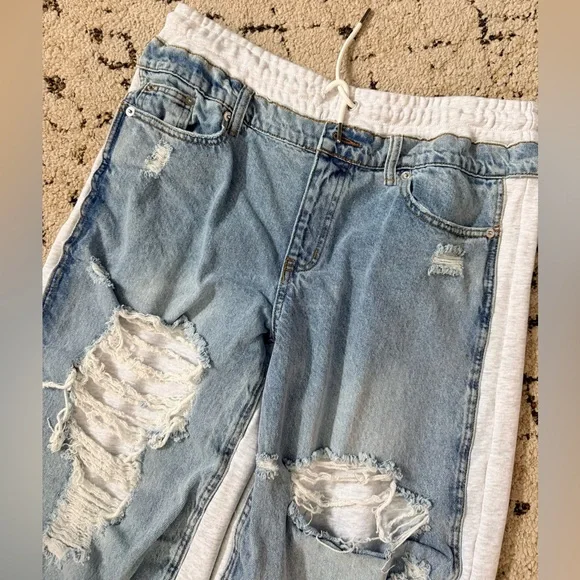 SER.O.YA ORSON WIDE LEG JOGGER SWEATPANTS, TIDAL, MEDIUM - Picture 8 of 16